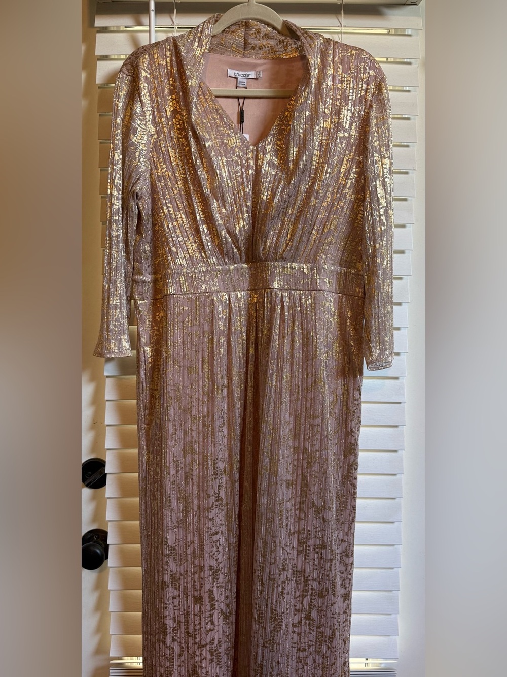 Gold and Blush Pink Formal Dress